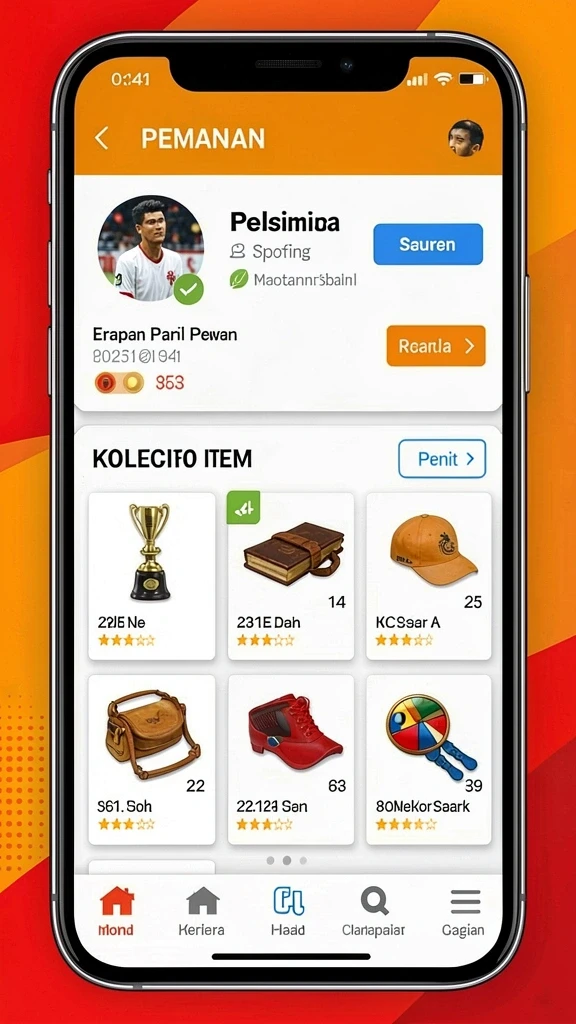 x88 - Tampilan menu utama yang menarik dan intuitif.